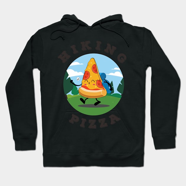 hiking and pizza funny cute Hoodie by enigmatyc